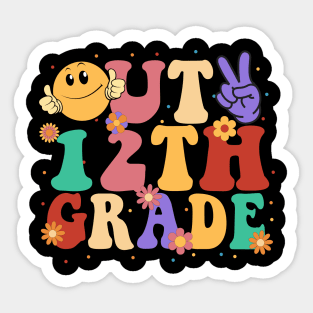 peace out 12th grade last day of school Sticker